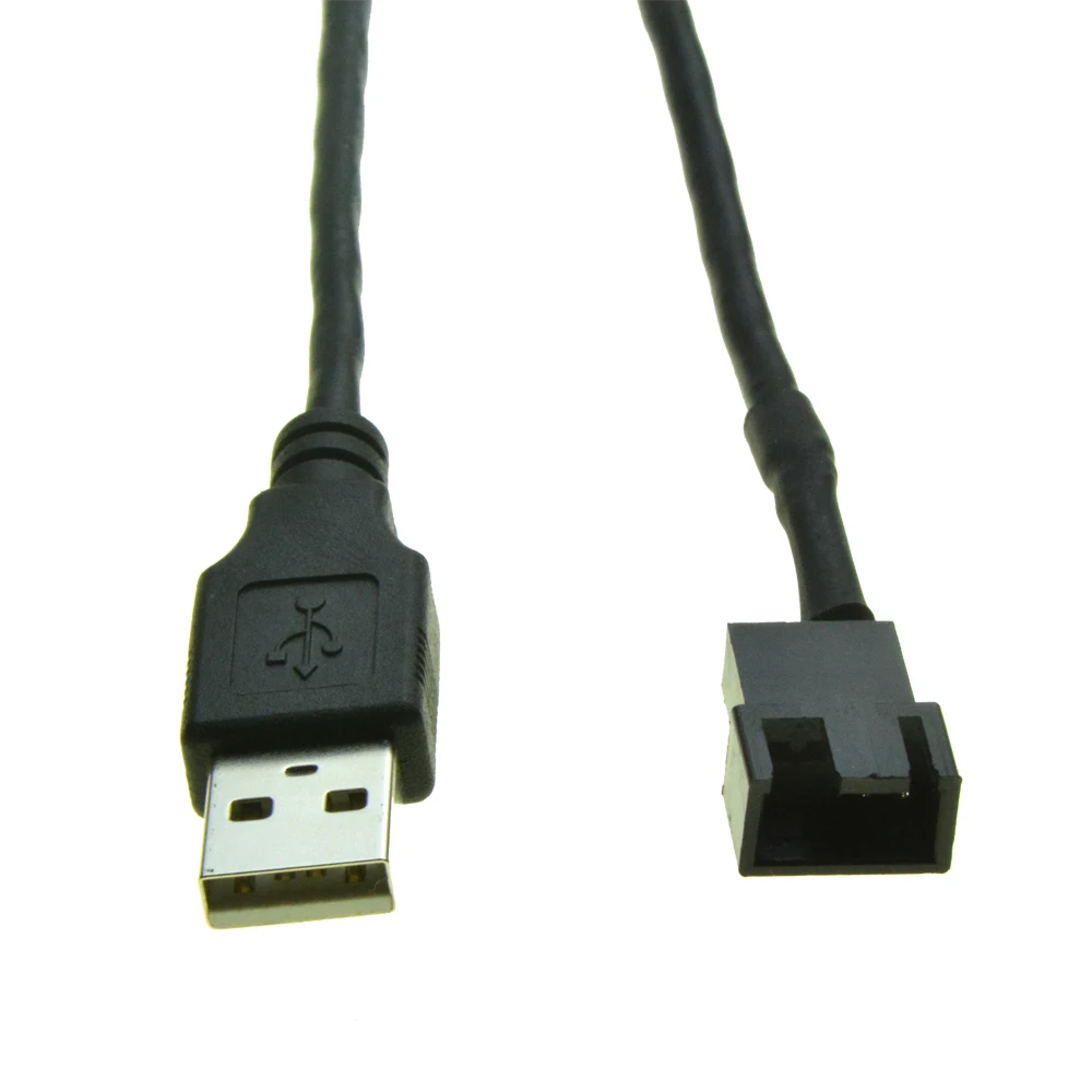 USB к 4 контактному 3 гнезду ПК Вентилятор охлаждения конвертер Кабель 2 0