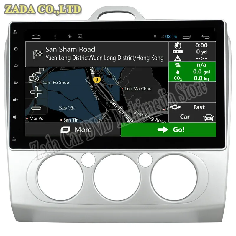 NaviTopia 1024*600 10 2 дюймов Восьмиядерный ГБ Android 7 1 автомобильный dvd-плеер для Ford Focus