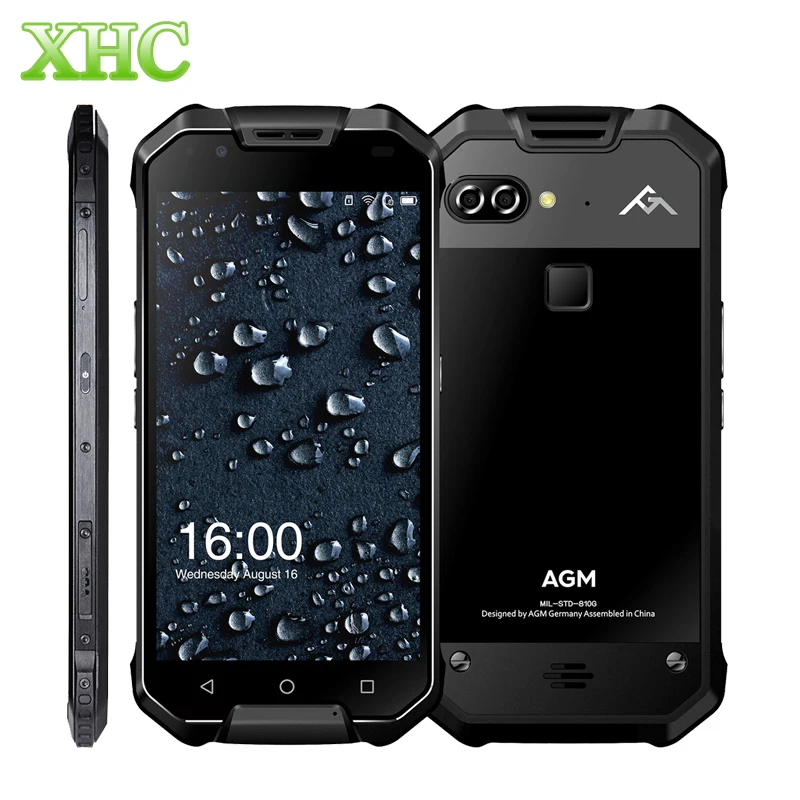 AGM X2 6 ГБ + 64 GB смартфон отпечатков пальцев ID 12.0MP 16.0MP 6000 mAh IP68 Водонепроницаемый 5