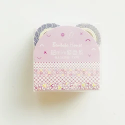 purple 4 шт./упак. Mni Colorul Радуга Washi маскирования клейкие ленты DIY Скрапбукинг Стикеры декоративные этикетка-наклейка - Цвет: purple