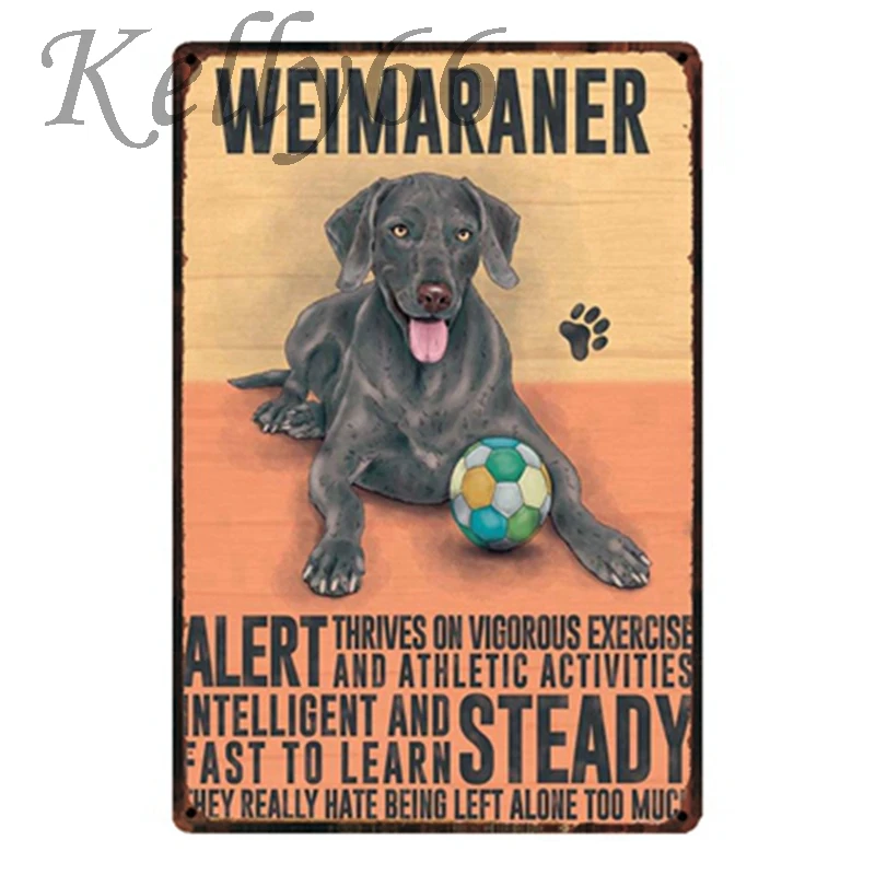 [Kelly66] WEIMARANER металлический знак олова плакат домашний декор зоомагазин настенная