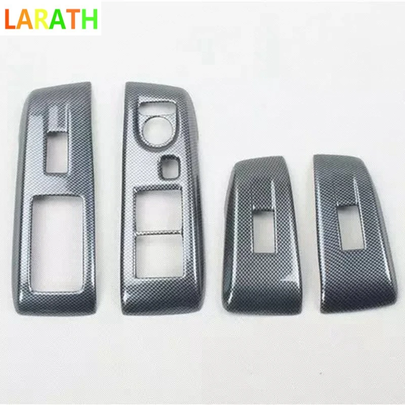 Для Honda City 2008-2012 карбоновое волокно LHD дверное окно стеклянная панель подлокотник лифт для кнопки переключателя крышка литья автомобиля Стайлинг 4 шт