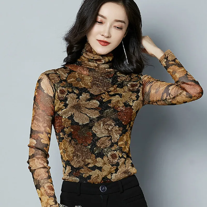 Большие размеры модная Офисная Женская блузка с длинным рукавом рубашка в