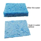 Новый ручной инструмент, 5 шт.лот, 6 см х 6 см, наконечник паяльника, губки для сварки, чистящие накладки, синий и желтый цвета, случайный