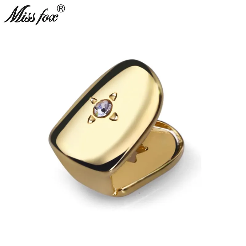 Реппер Missfox Grillz в стиле хип хоп индивидуальные от солнца 24 К золотой панк