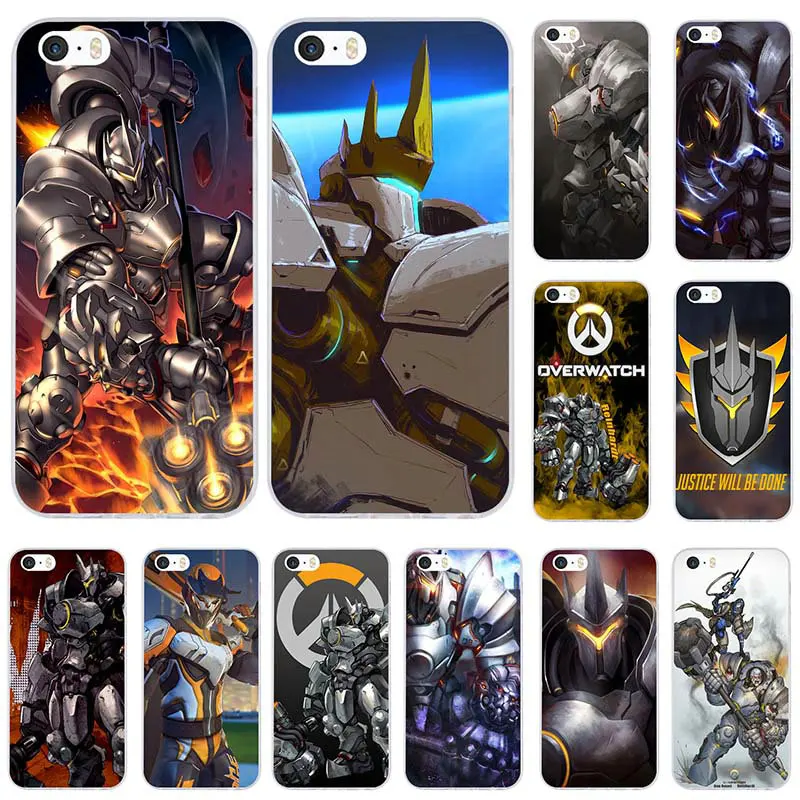 Рейнхардт Overwatchs герой OW мягкий чехол для сотового телефона из силикона и ТПУ iPhone 8