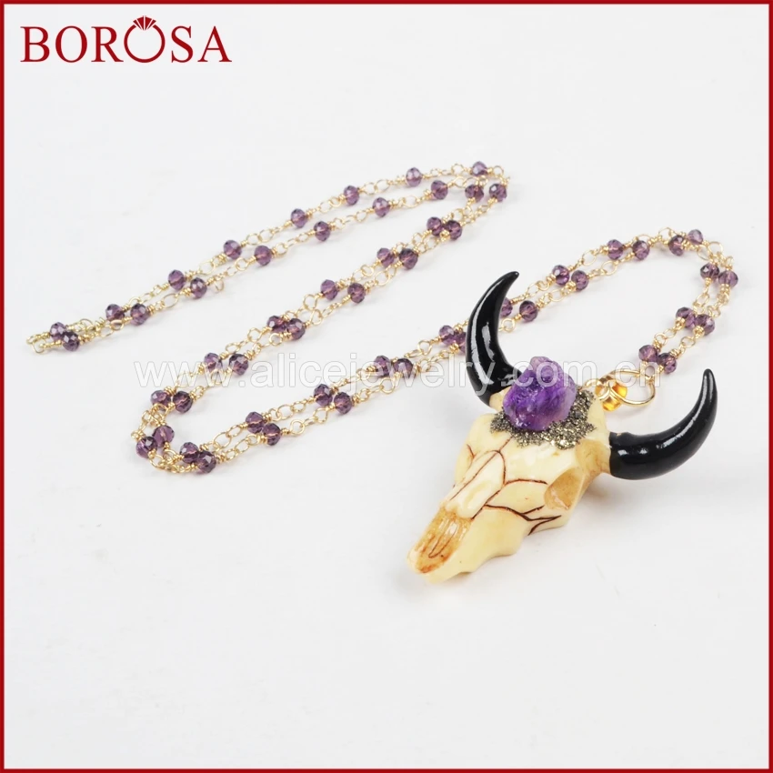 BOROSA Longhorn смолы рога крупного рогатого скота подвески и необработанных природных
