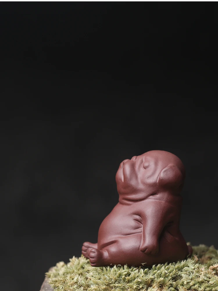 TANGPIN Фиолетовый Глиняный Чайный домик для домашних животных собак из Yixing zisha играть ремесел чайный набор кунг-фу украшения с подарочной упаковке