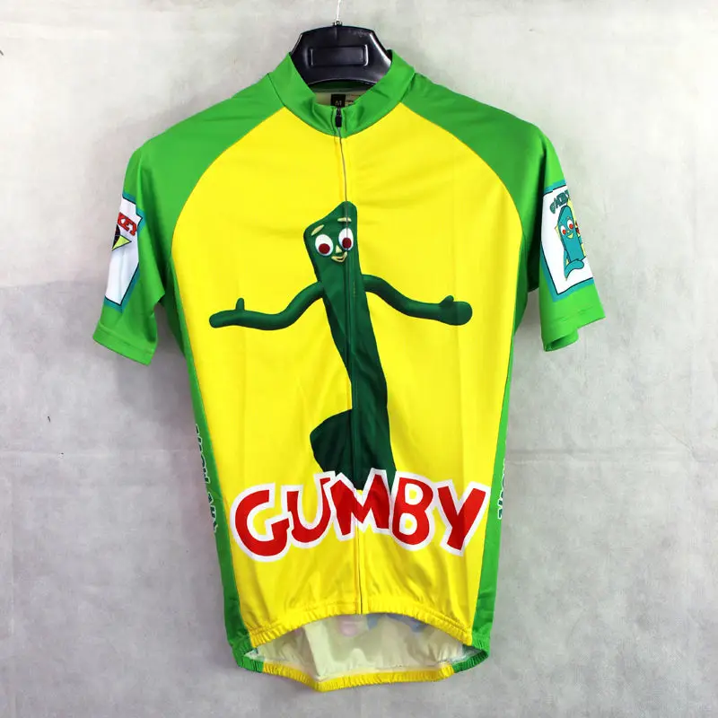 

New Men's Cycling Jersey Comfortable Bike/Bicycle Shirt GUMBY Yellow / Green cycling clothing Size 2XS-5XL