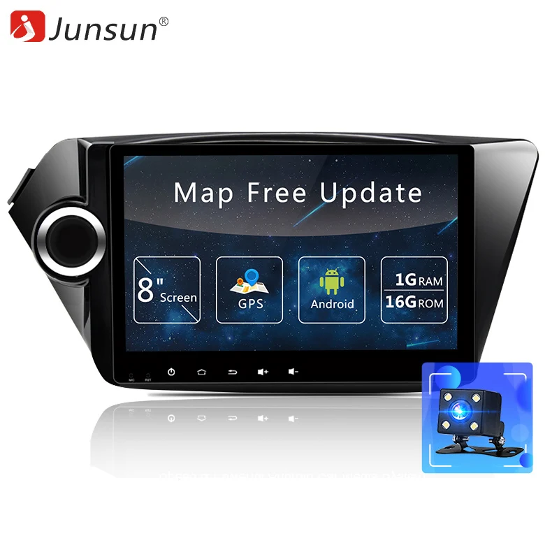 Junsun K2 Радио 2 DIN android автомобильный automagnitol T3 quad core GPS навигации для KIA РИО 2012 2013 2014 2015