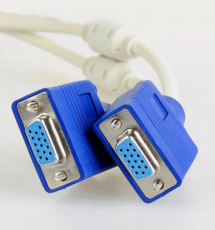RGB VGA SVGA Male к 2 two HDB15 Female разветвитель адаптер Удлинительный кабель w/ core