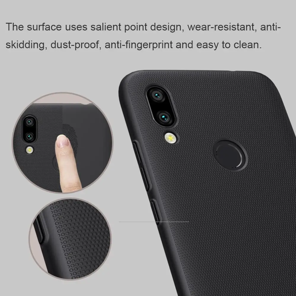 Чехол для Xiaomi Redmi 7 чехол NILLKIN суперматовый экран матовая изогнутая задняя крышка