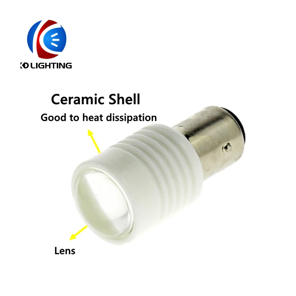 2 PCS Car LED 1157 BAY15D 6SMD 7020 With Lens Ceramic Shell Turn Brake Lamp Bulbs White 6500K 12V Low Power Consumption | Автомобили и