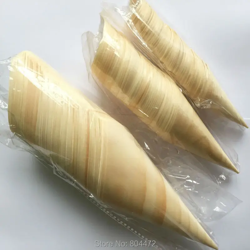 Одноразовые конические держатели для мороженого деревянный конус маленькие и