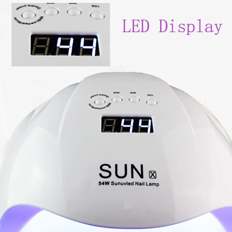 80 Вт УФ светодиодная лампа для сушки ногтей SUN5S MAX 37 шт. светодиодный двойной руки лампа для ногтей для отверждения УФ-гель для ногтей с датчиком таймера ЖК-дисплей