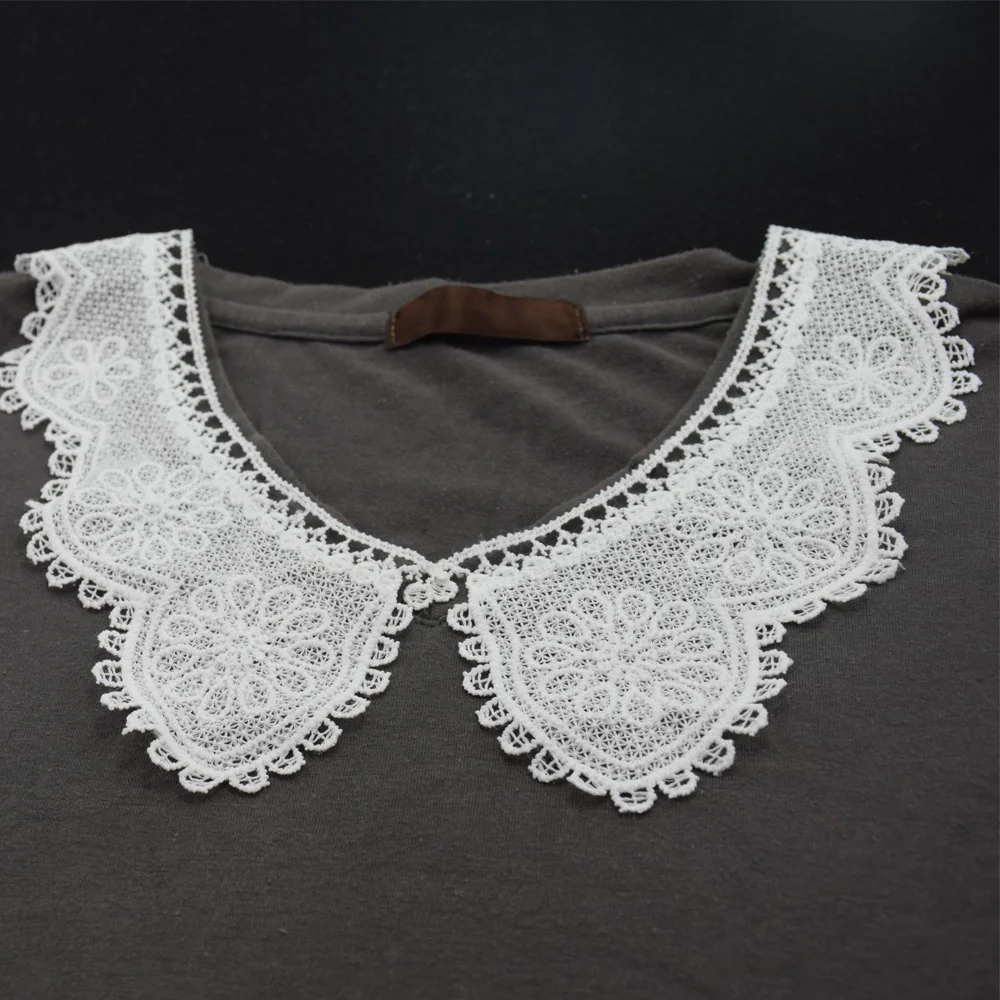 Кружевной фальшивый воротник белые вышитые поддельные кружевные воротники для