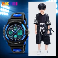 skmei sports watches children led digital 50m waterproof dual display wristwatches watch alarm for boys girls kids 1163