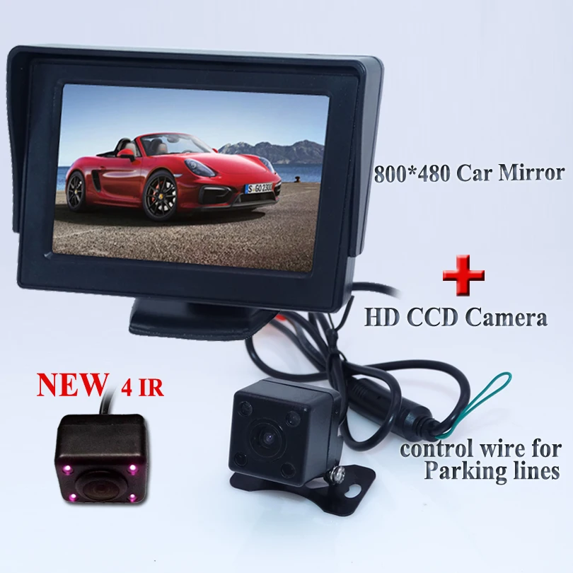 

Car auto reversing assistance security bring 4.3" monitor and night vision camera adapt for all kind of cars available in stock