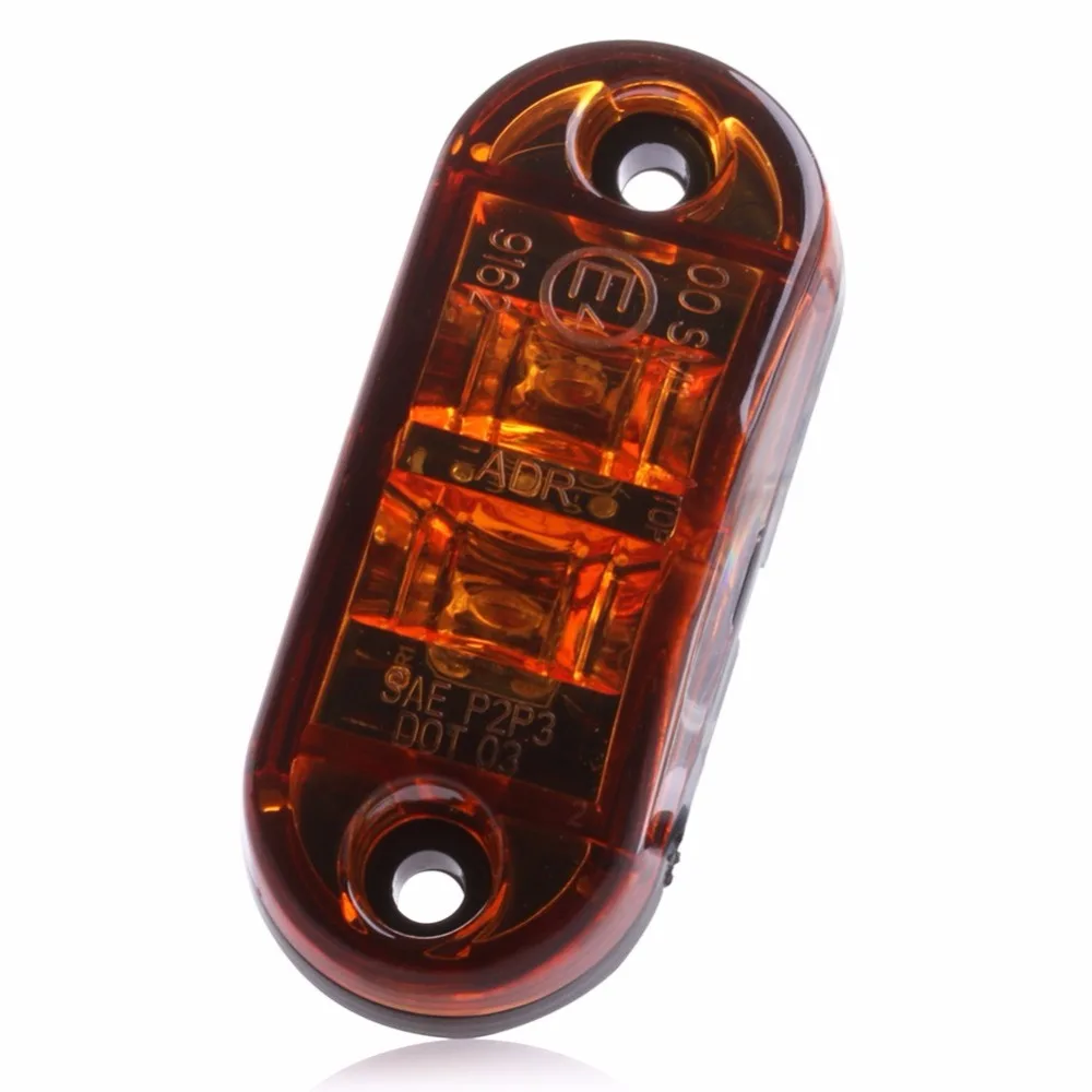 2X желтый 2LED боковые габаритные светильник лампа автомобильный прицеп караван 10 32