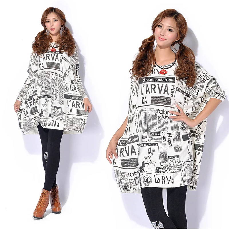 Vestidos Новое поступление женская одежда больших размеров модное платье свитер с