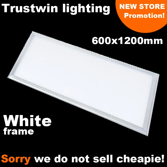 

White frame rectangular ceiling light LED ultra thin 2x4 LED panel light 600x1200 white 72W panel LED