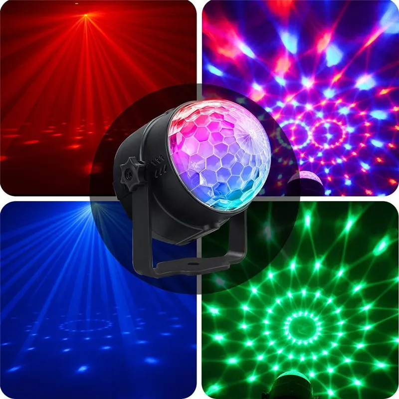 

Dj Disco Party Lights RGB Lighting Magic Ball Moving Head Crystal Laser Stage Light Effect Dmx Voice Remote Lamp USB Lumiere KTV