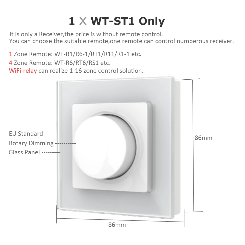 AC Triac Dimmer 220 В 110 в 230 В Беспроводной RF 2,4G пульт дистанционного управления, умный Wifi контроллер с регулируемой яркостью, светодиодный светильник, Triac Dimmer ST1 - Цвет: ST1 Dimmer Only