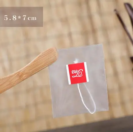 Bolsitas de t&eacute; de nailon vac&iacute;as, transparentes, con filtro de cuerda, novedad, 10000 unids/lote-1