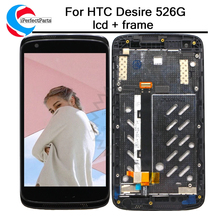 4 7 &quotдля htc Desire 526G V02 D526h 526 ЖК-дисплей сенсорный экран с рамкой в сборе Замена для T