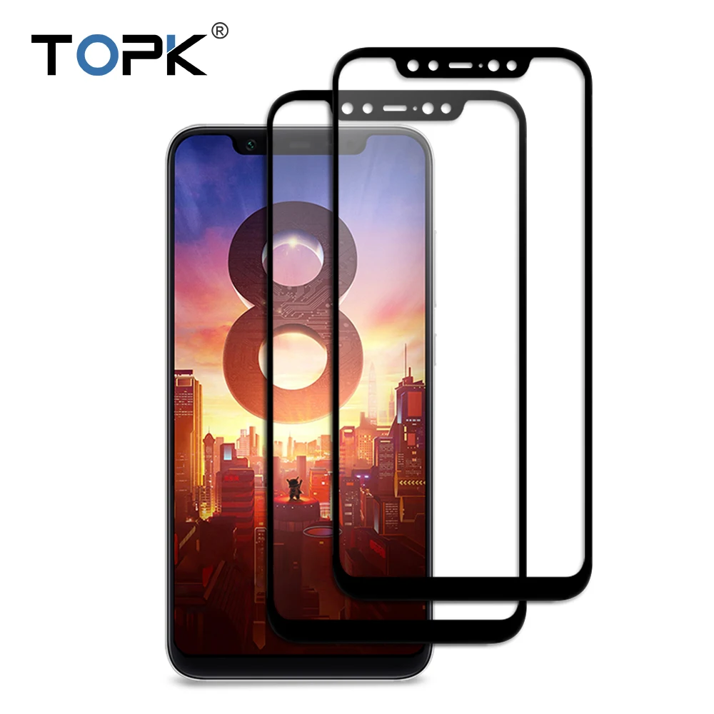 Для Xiaomi mi 8 SE закаленное Стекло TOPK с уровнем твердости 9 H твердость полным