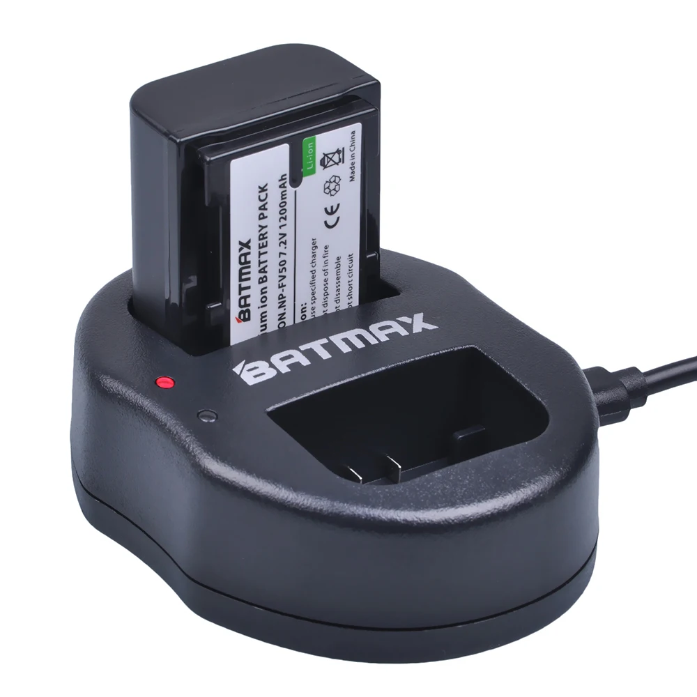 1 шт. Аккумулятор для камеры NP FV50 + USB двойное зарядное устройство SONY HDR CX390 290E PJ510 820E