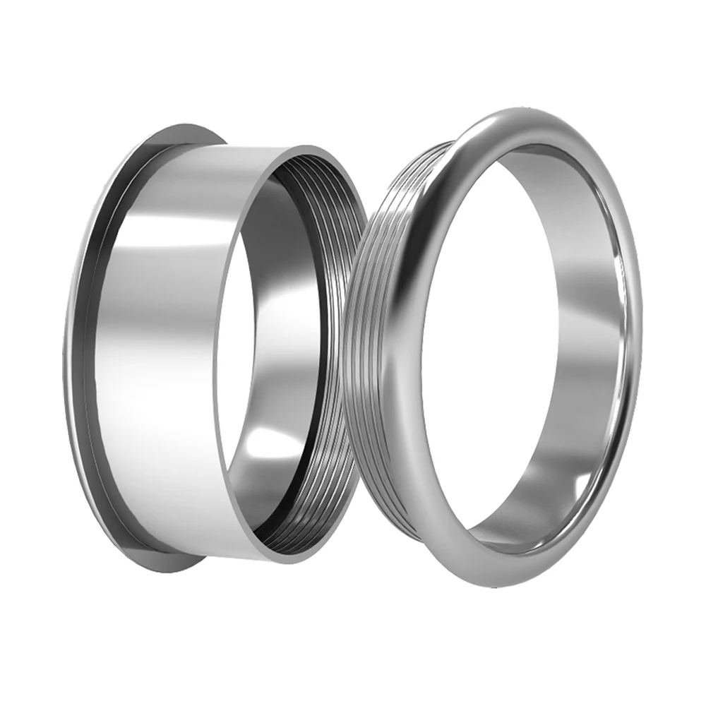 8mm Wide Outer Ring Floya 4 мм ширина Сменные заполненные кольца медный материал для женщин из нержавеющей стали базовый набор принадлежностей кольцо - Цвет основного камня: 8mm Wide Outer Ring