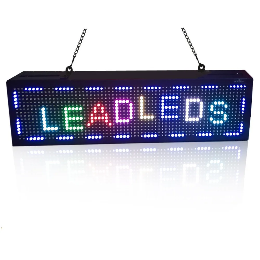 20 &quotX6" Программируемый Прокрутка LED Радуга сообщение дисплей для магазина