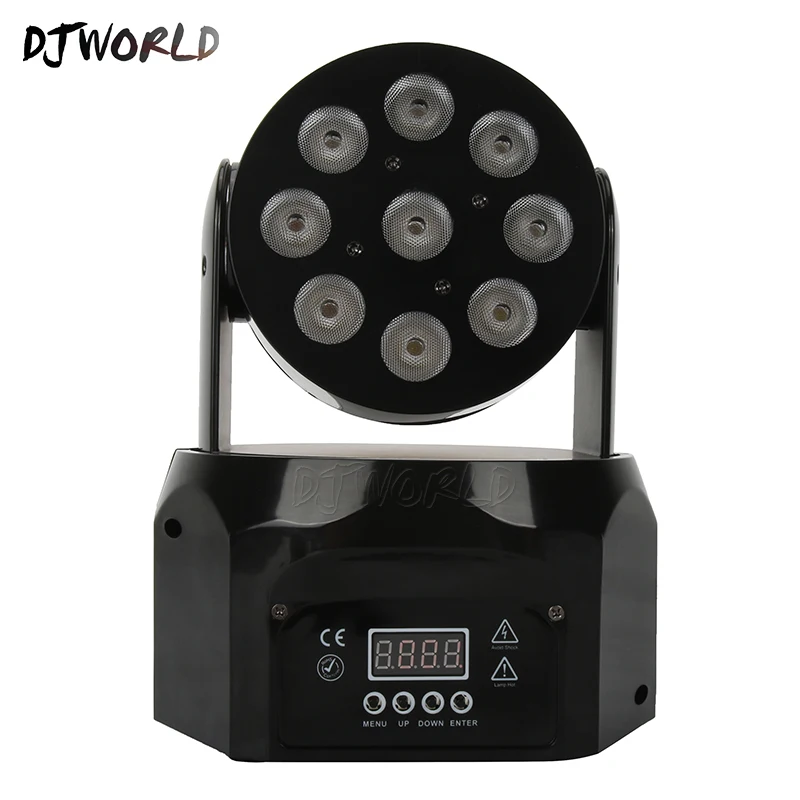Заводская розетка LED Wash 9x8 Вт RGBW 4в1 движущаяся головка 10/12CH DMX512 сценический эффект
