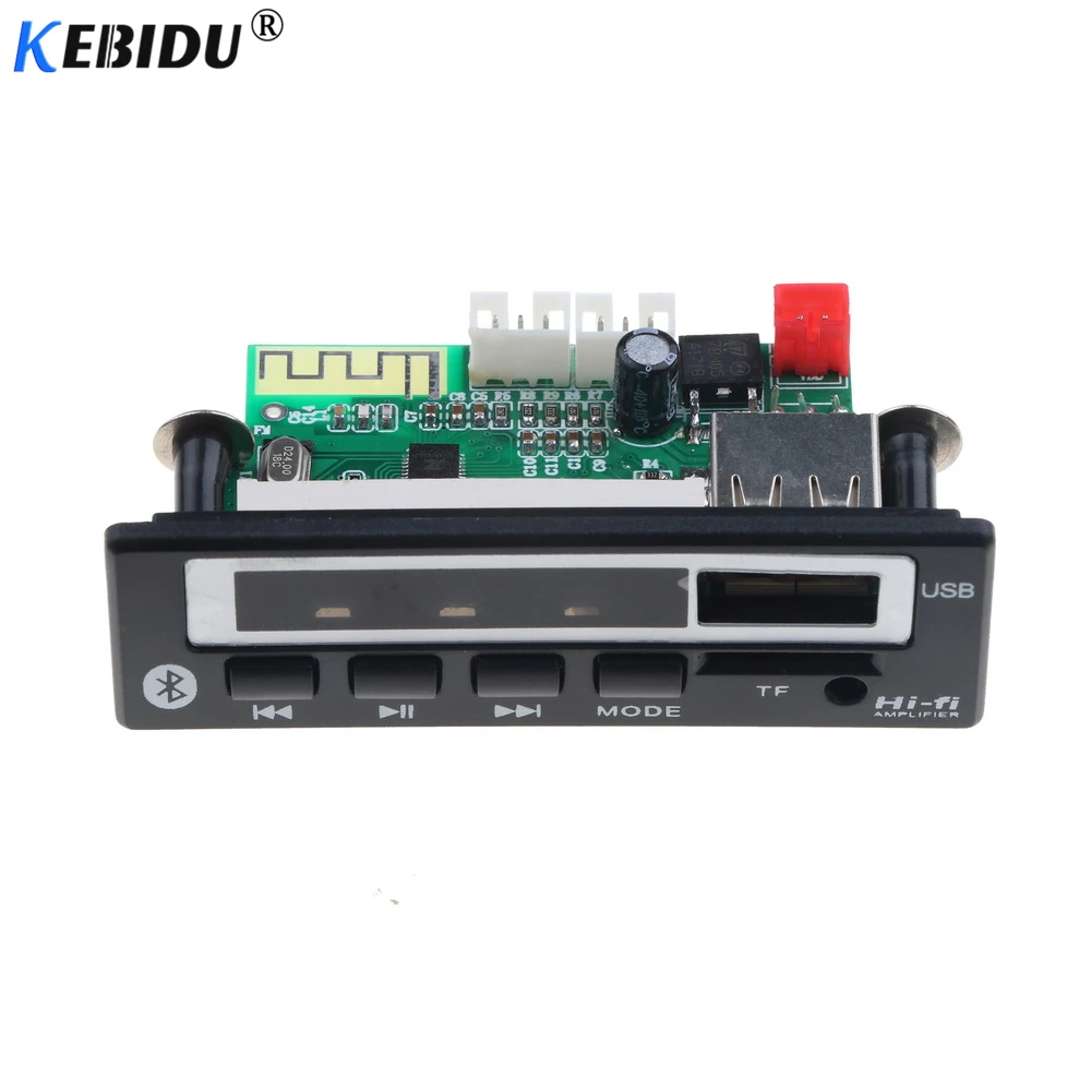 Беспроводной автомобильный аудио модуль kebidu Bluetooth 5 0 USB TF FM радио в 12 В MP3 WMA декодер