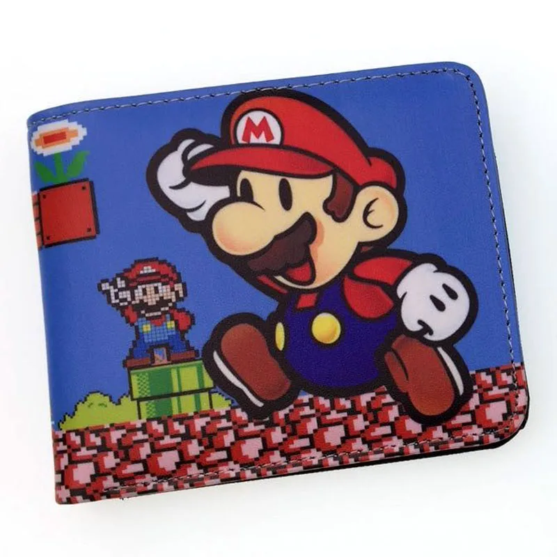 Классический двойной кошелек с персонажами nintendo Super Mario, студенческий кошелек с мультяшными комиксами - Цвет: SUPER-07