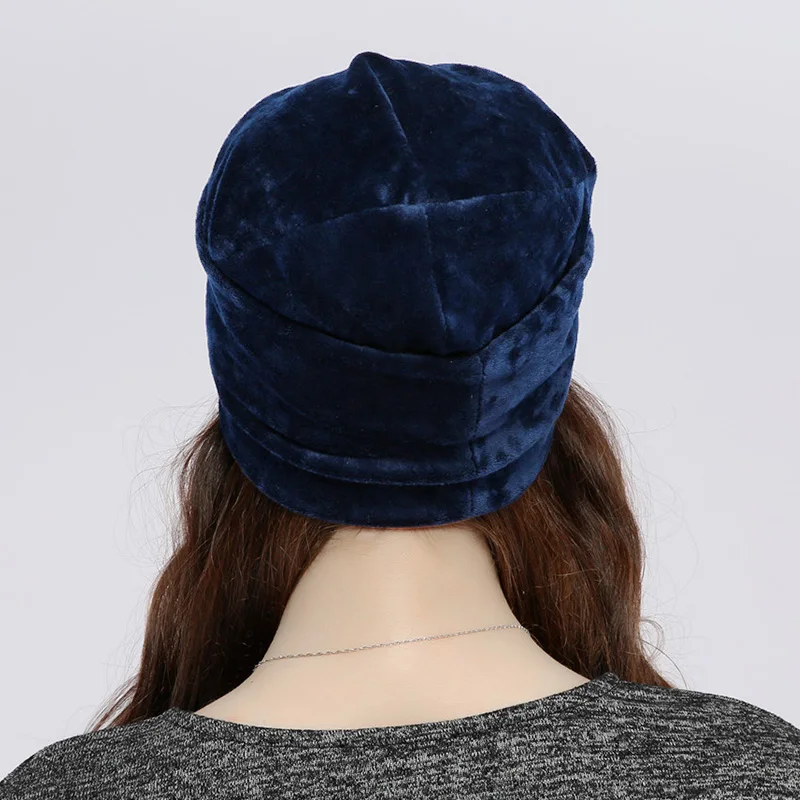 Geebro бренд Для женщин Hat Skullies шапочки полиэстер трикотажные Шапки Шапка-бини Весна Повседневное бархат Для женщин шапочки Шапки js277a