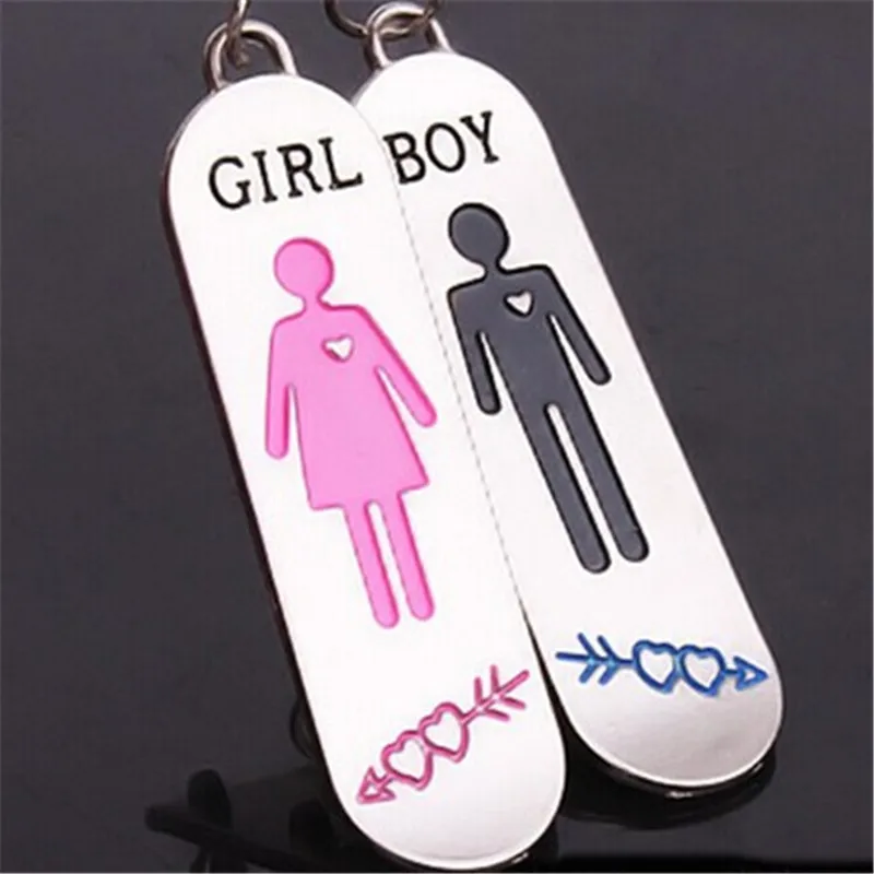 

Fashion creative girlboy scooter couple keychain graduation souvenir metal couple key chain ring men and women jewelry
