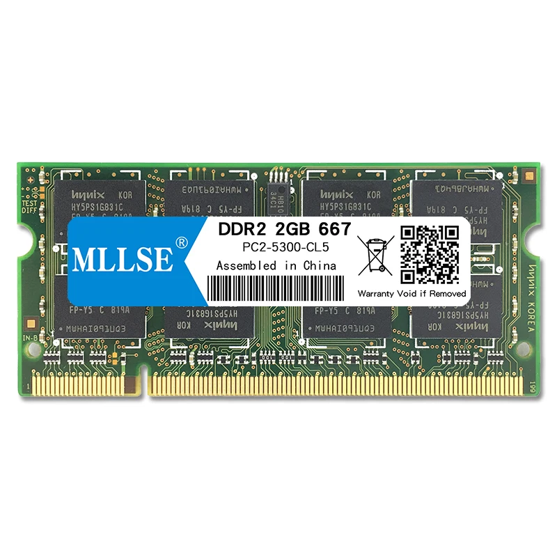 Mllse ноутбук Sodimm Ram DDR2 2GB 667mhz 1 8 V память для ноутбука PC2 5300S 200pin без ECC RAM