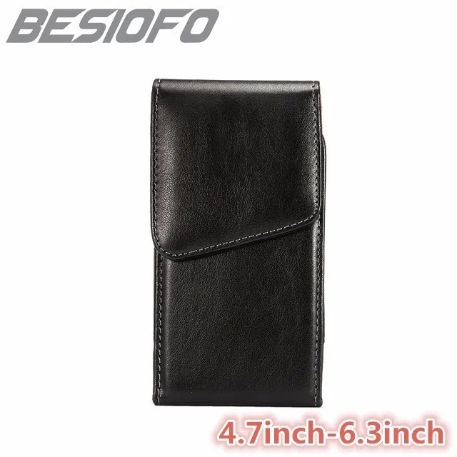 Чехол из искусственной кожи с зажимом для ремня поясная сумка вертикальная