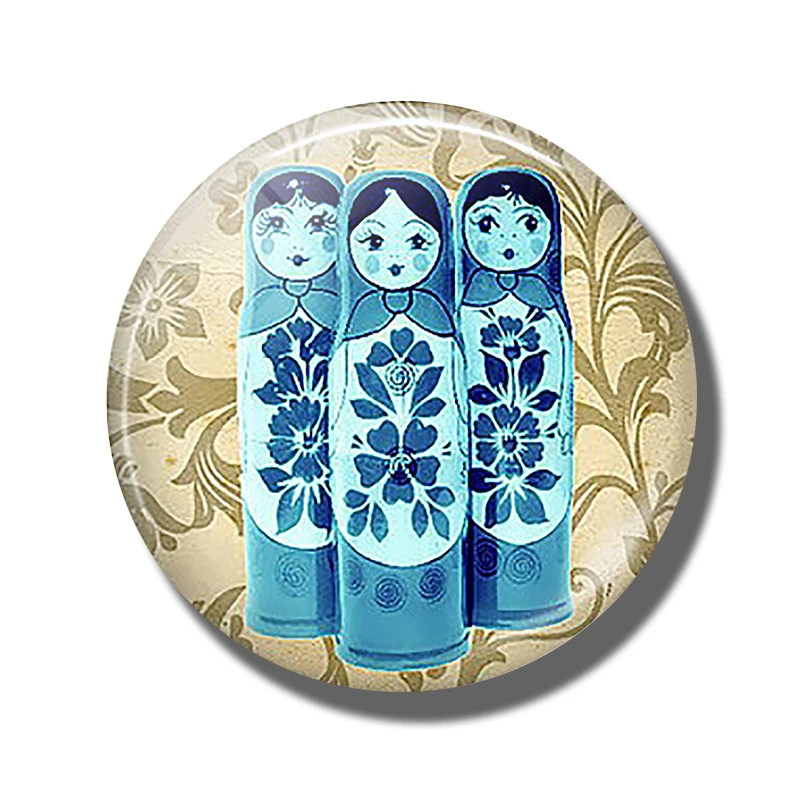 PACK OF 1 Цветок сливы Kokeshi 30 мм магнит на холодильник японская кукла стеклянный кабошон, магнитные наклейки на холодильник держатель для заметок домашний декор - Цвет: PACK OF 1