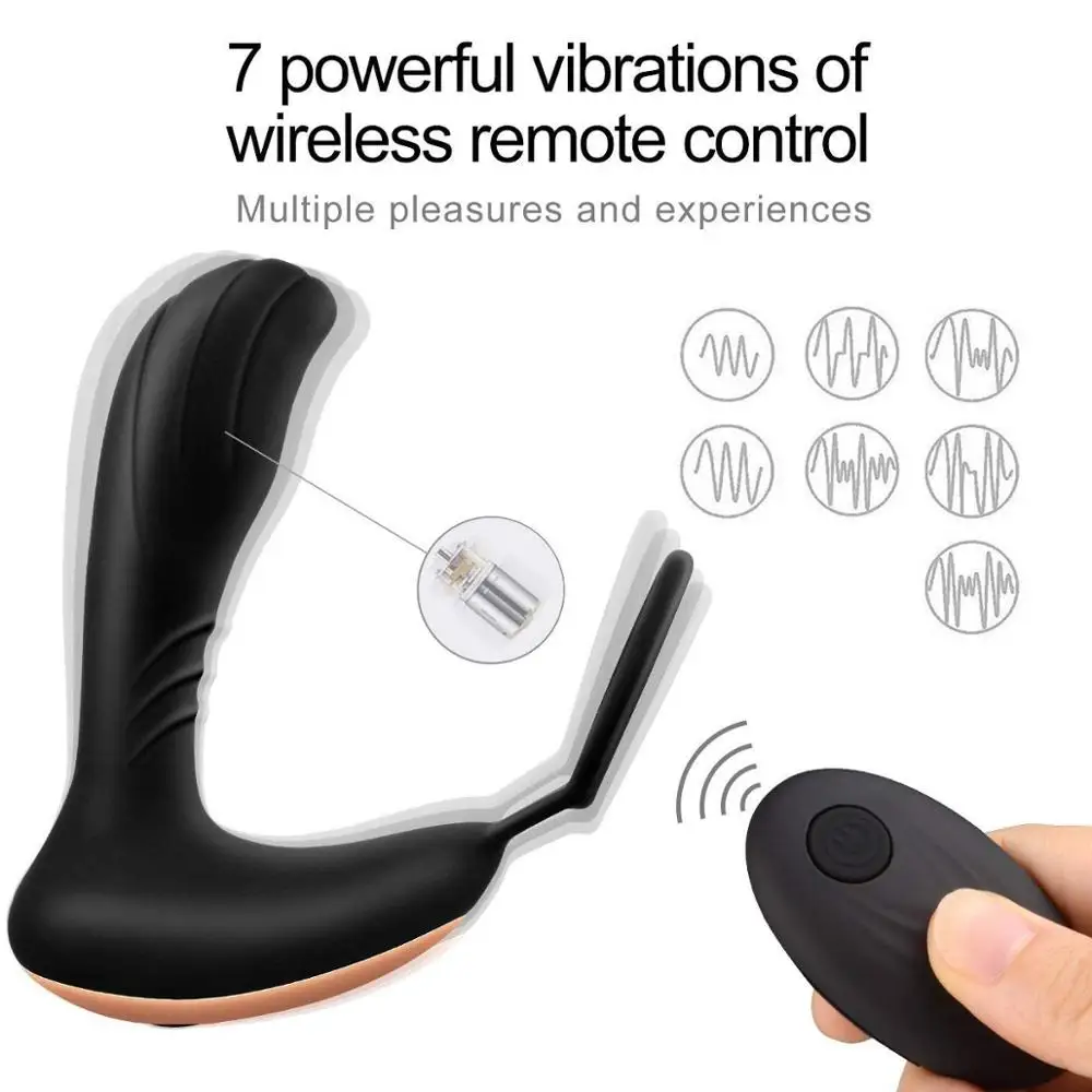 Remote Vibrating Prostate Massager Gay Sex Toys Stimulator Clitoris Ring Butt Plug Anal Male Woman | Красота и здоровье