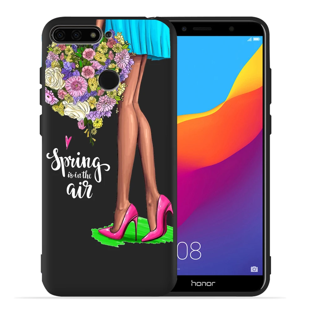 07 Привлекательный кофейный чехол на высоком каблуке для huawei Honor View 20 20 Lite 20Pro 10 Lite 9 Lite 10 9 8 8x 8c 8 Lite Capa Etui - Цвет: 07