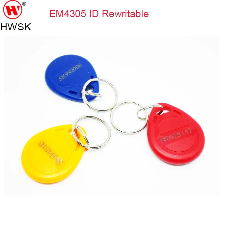 EM4305 5200 копия перезаписываемый EM ID брелоки RFID бирка брелок карта 125 кГц Бесконтактный жетон доступа дубликат