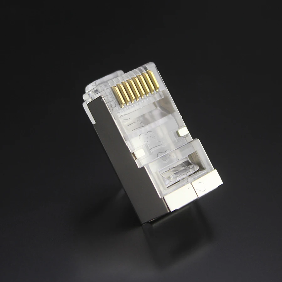 Коннектор xintylink rj45 для ethernet кабеля разъем rj 45 rg45 cat6 конический экранированный