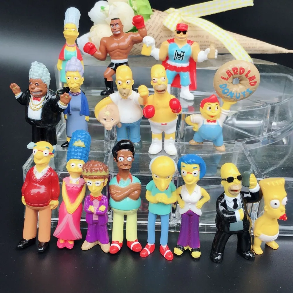 6 шт \ Лот маленькая Семья Симпсонов фигурки Гомера Мардж Барт Лиза Мэгги здание