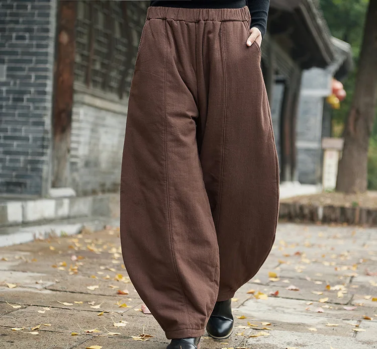 Suvance Winter Vintage Casual 4 Solid Color One Size Cotton Women Pants Yf-bxf2360