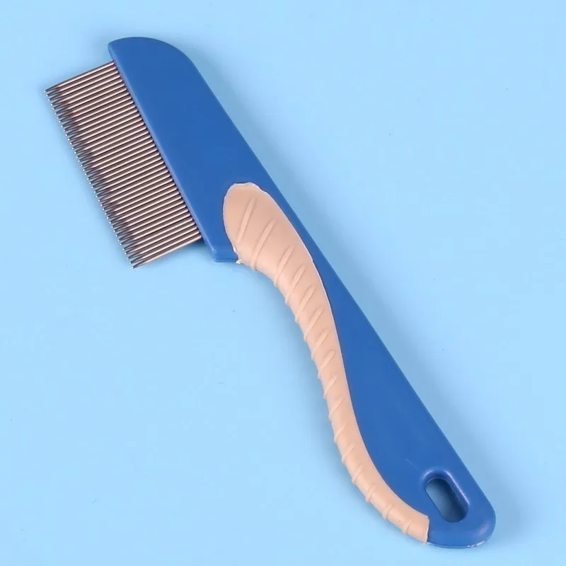 pet comb2 Расческа для ухода за волосами для домашних животных, расческа для выпадения блох, расческа для щенков, нержавеющие расчески для волос, принадлежности для чистки ванной - Цвет: pet comb2