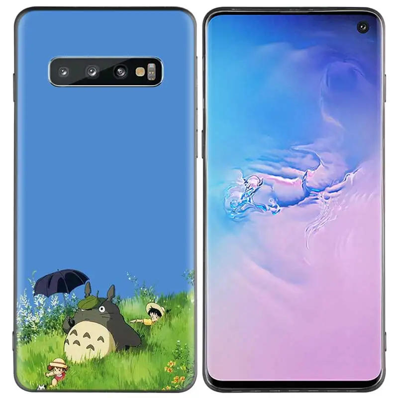 A010 Черный силиконовый чехол Studio Ghibli Totoro для samsung Galaxy M20 S10e S10 S9 M10 S8 Plus 5G S7 S6 Edge - Цвет: A010