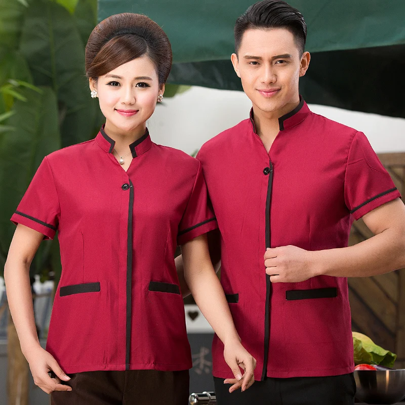 

Cleaning Clothes Half Sleeve Hotel housekeeper uniform Floor Clean Summer Overalls Clothing uniforme mujer limpieza J123